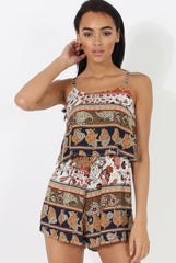Print Layered Playsuit - Darla