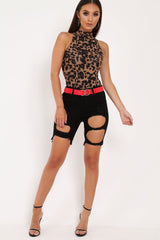 Black Skinny Long Length Denim Shorts - Declynn