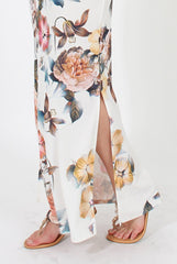 White Floral Maxi Dress- Isabella