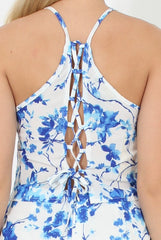 White & Blue Floral Pattern Co-ord - Mavis