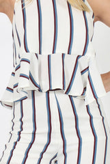 Stripey Culotte Co-Ord Set - Remia