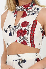 Red Floral Print Co-Ord - Poppy