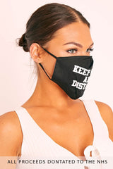 Keep Calm And Distance Slogan Face Mask - Carole