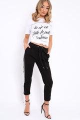 White distorted Slogan T-shirt - Gabby