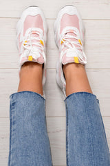 Pink Chunky Lace Up Trainers - Dita