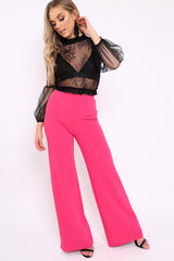 Black Lace Sheer Blouse - Dollie