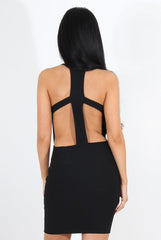 Kayla Black Cut Out Plunge Mini Dress