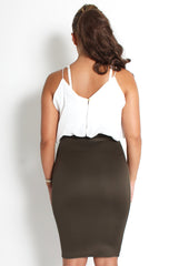 Rosa Khaki Midi Dress