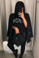 Black Hand Heart Graphic T Shirt - Luana