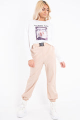 White Slogan Photo Print Sweatshirt - Belize