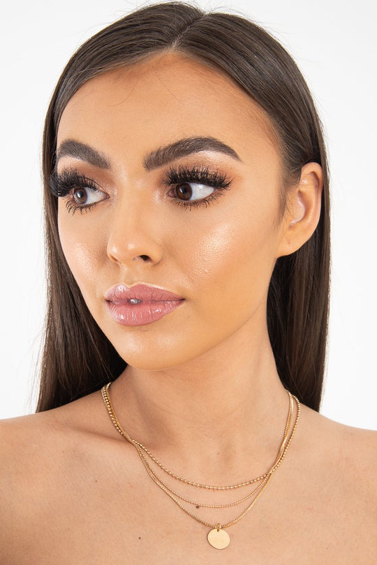 Gold Ball Chain Pendant Necklace - Frayda