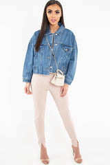 Mid Wash Crop Denim Jacket - Austen