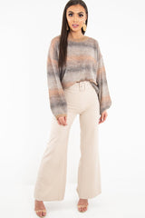 Multi Knitted Contrast Glitter Jumper - Daviana