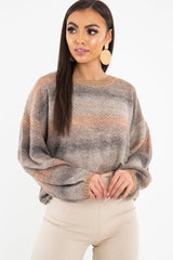 Multi Knitted Contrast Glitter Jumper - Daviana