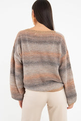 Multi Knitted Contrast Glitter Jumper - Daviana