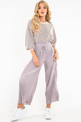 Pink Glitter Stripe Batwing Jumper - Bowyn