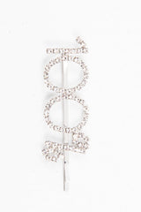 Silver Diamante 100% Slogan Hair Slide - Azelia