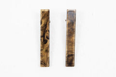 Brown Resin Crocodile Pack of 2 Barrettes  - Claribel