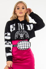 White Black Plaid Bum Bag - Keyra