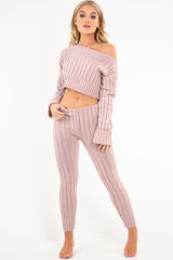 Blush Chunky Knit Loungewear Set - Wynter