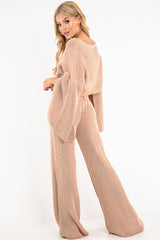 Blush Chunky Knit Loungewear Set - Harper