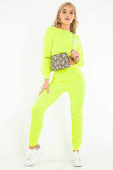 Neon Yellow Sweatshirt Legging Loungewear Set - Sylvie