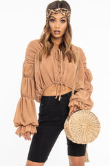 Natural Straw Faux Leather Detail Circle Bag - Ambrey