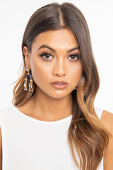 Multi Resin Embellished Gem Earrings - Tristina