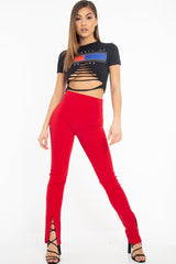 Black Property of No-One Extreme Rip Crop Top - Verle