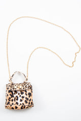 Brown Leopard Faux Leather Mini Handbag - Ramie