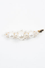 Gold Large Pearl Detail Slide Barrette - Willow
