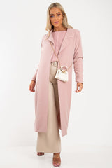 Dusty Pink Chunky Knit Sleeve Detail Jumper - Lillienne