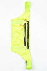 Neon Yellow Front Pocket Zip Bum Bag - Iviona
