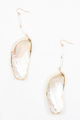 Iridescent Large Shell Drop Earrings - Alene