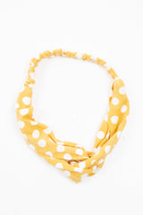 Mustard Polka Dot Twist Headband - Kentlee