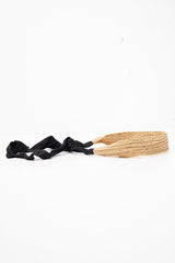 Natural Woven Black Tie Headband - Aanvi