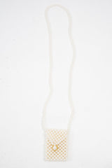 Cream Pearl Mini Brooch Detail Cross Body Bag - Jocelyn