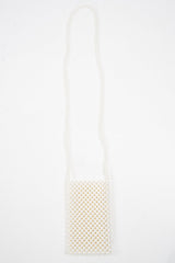 Cream Pearl Cross Body Pouch Bag - Estelle
