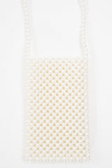 Cream Pearl Cross Body Pouch Bag - Estelle