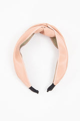 Blush Leather Knotted Headband - Adair