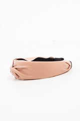Blush Leather Knotted Headband - Adair