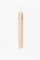 Gold Pearl Diamante Detail Rectangle Crocodile Clip - Niaomi