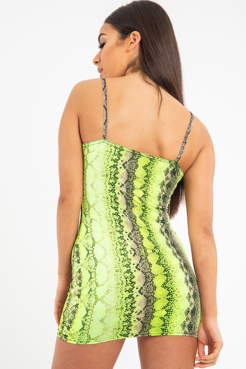 snake print dress bodycon Snakeskin Print Seam Detail Bodycon Dress