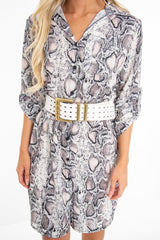 White Faux Leather Wide Waist Belt - London