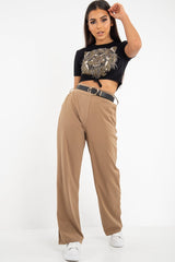 Black Gold Studded Tiger NYC T-Shirt - Calyssa