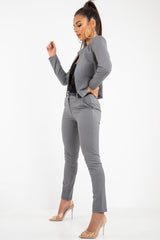 Black White Houndstooth Blazer Trousers Co-Ord - Kalese