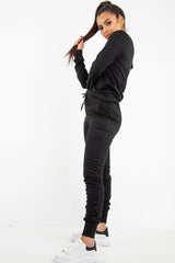 Black Red Lips Printed Tracksuit - Lydea