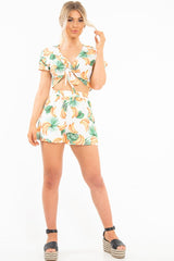 White Banana Crop Top and Short Co-ord - Gabi