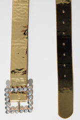 Gold Metallic Embellished Buckle Belt - Oneita