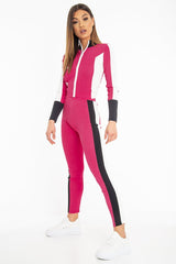 Pink Black and White Striped Tracksuit - Cayla